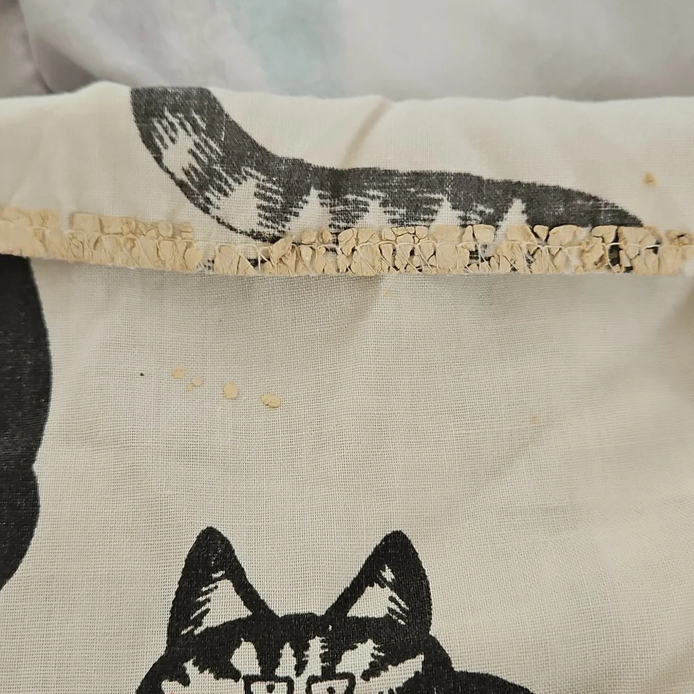 Vintage Kilban Cat Full Size Sheet Set & 1 Standard Pillow Case Made In The USA